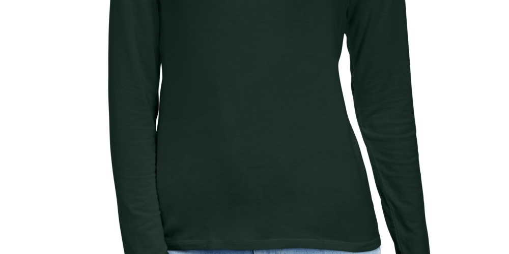 Style & Co Women's Mock-Neck Top Green Size Small