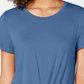 Style & Co Women's Twist Front Top Blue Size Large