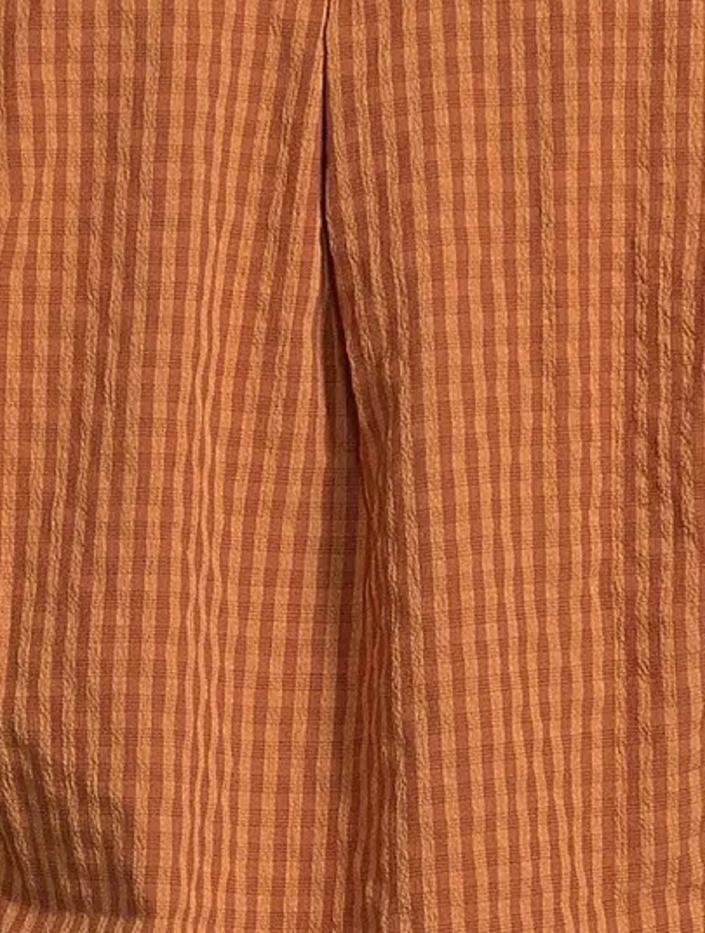 John Paul Richard Women's Petite Gingham-Print Roll-Tab Blouse Orange PL