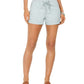 Style & Co Women's Poplin Tie Shorts Blue Size X-Small