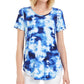 JM Collection Women's Printed Scoop-Neck T-Shirt Blue Size X-Large