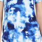 JM Collection Women's Printed Scoop-Neck T-Shirt Blue Size X-Large