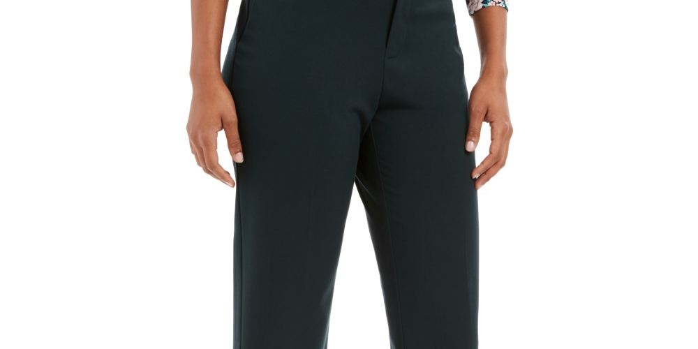 Charter Club Women's Solid Trousers Green Size 6P