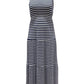 Style & Co Women's Striped Sleeveless Maxi Dress Navy Size Small