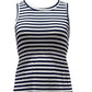 Style & Co Women's Striped Sleeveless Maxi Dress Navy Size Small