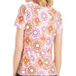 JM Collection Women's Printed Jacquard T-Shirt Pink Size X-Large
