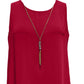 JM Collection Women's Necklace-Embellished Sheath Dress Red Size X-Large