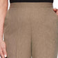 Alfred Dunner Women's Petite Boardroom Pull-On Pants Brown 10P