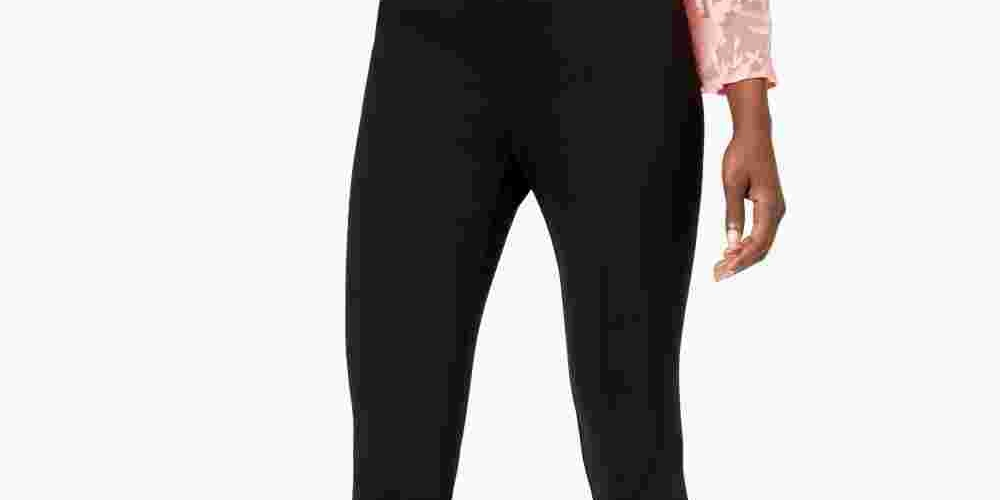 Alfani Women's Petite Comfort-Waist Leggings  Black Size Petite