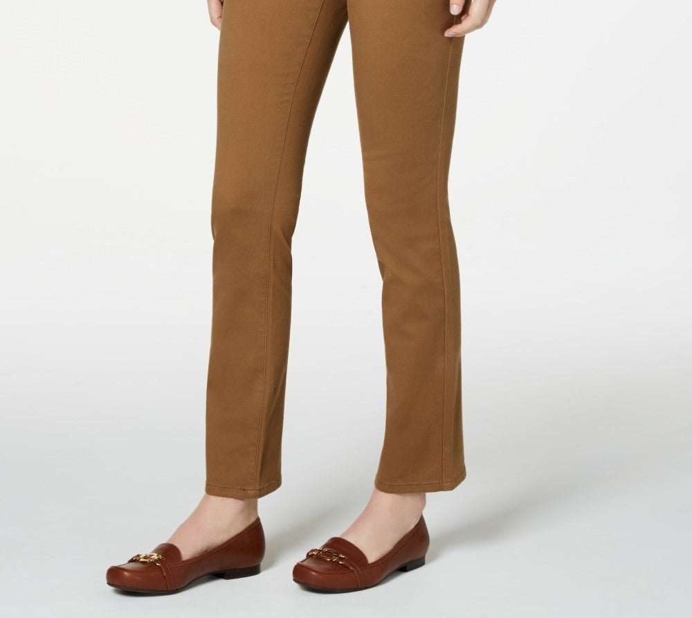 Charter Club Women's Petite Lexington Straight-Leg Jeans Brown Size 6 Petite