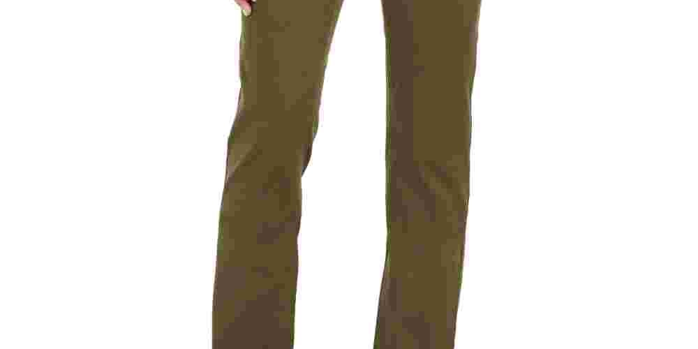 Charter Club Women's Solid Pants Green Size 10 Petite