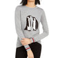 Tommy Hilfiger Women's Penguin Sweater Gray Size Small