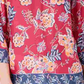 Charter Club Women's Petite Double-Floral Printed Tunic Pink Size Petite