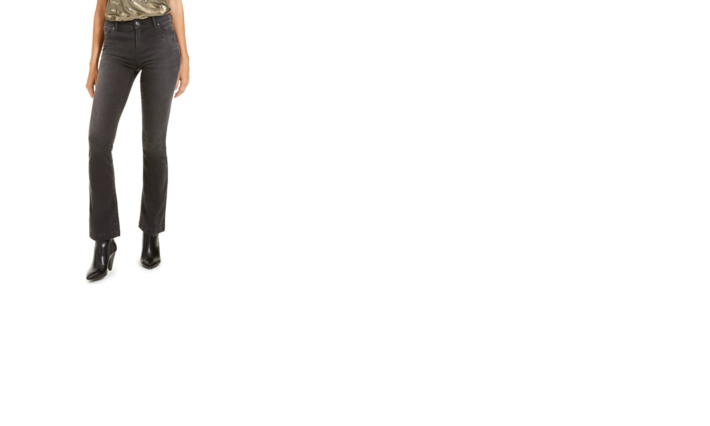 INC International Concepts Women's Incfinity Bootcut Jeans Black Size 14