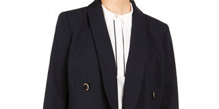 Calvin Klein Women's Double Breasted Shawl Collar Blazer Black Size 10