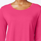 JM Collection Women's Scoop Neck Top Purple Size Medium