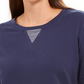 Karen Scott Women's Sport Contrast Hem Sweatshirt Blue Size X-Small