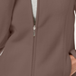 Karen Scott Women's Sport Zip-Up Zeroproof Fleece Jacket Brown Size X-Small
