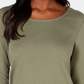 Karen Scott Women's Tulip Hem Top Green Size X-Small