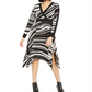 Alfani Women's Printed Handkerchief Hem MIDI Dress Black Size 4