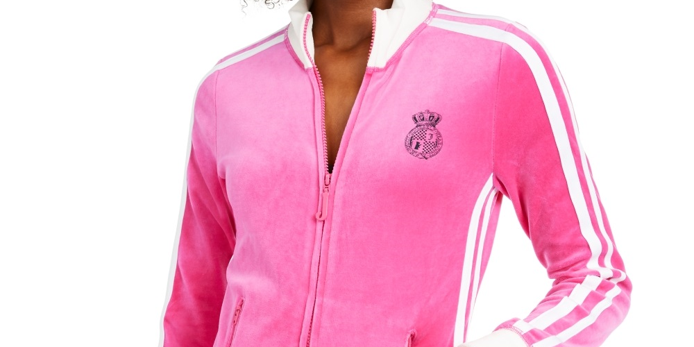 Juicy Couture Women's Heritage Logo Jacket Pink Size X-Large