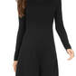 Style & Co Women's Ribbed Sweater Dress Black Size PL