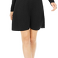 Style & Co Women's Ribbed Sweater Dress Black Size PL