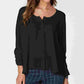Style & Co Women's Petite Swing Blouse Black Size PP