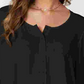 Style & Co Women's Petite Swing Blouse Black Size PP