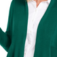 JM Collection Women's Ribbed Handkerchief-Hem Cardigan Green Size Large