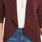 Style & Co Women's Pointelle Cardigan Purple Size Medium
