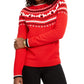 Charter Club Women's Petite Fair-Isle Crewneck Sweater Medium Red Size PM