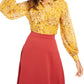 Alfani Women's Petite Animal-Print Shirt Yellow Size Small