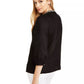 Charter Club Women's Embellished Neck Tunic Black Size Small