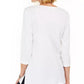 Karen Scott Women's Cotton Studded Split-Neck Top White Size Small