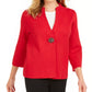 JM Collection Women's Holiday Party Brooch Cardigan Red Size Large