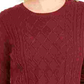 Charter Club Women's Burgundy Ribbed Long Sleeve Jewel Neck Sweater Wine Size Petite Small