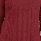 Charter Club Women's Burgundy Ribbed Long Sleeve Jewel Neck Sweater Wine Size Petite Small