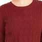 Charter Club Women's Cable Knit Button Trim Sweater Red Size PS/M