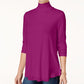 JM Collection Women's Petite Turtleneck Top Pink Size PL
