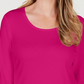Karen Scott Women's Cotton Scoop Neck Top Pink Size PM