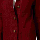 Karen Scott Women's Ribbed Long Sleeve With Buttons Sweater Red Size Petite Small