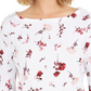 Charter Club Women's Petite Printed Pima Cotton Top White Size Petite X-Large