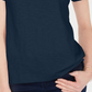 Charter Club Women's Split Neck Cotton Top Blue Size Large