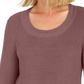 Style & Co Women's Petite Mixed-Stitch Sweater  Purple Size PP