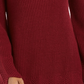 Style & Co Women's Envelope Neck Scalloped Edge Sweater Red Size Petite Small