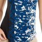 Alfani Women's Printed Round Hem T Shirt Blue Size PM