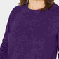 Karen Scott Women's Crewneck Long-Sleeve Sweater Purple Size X-Small