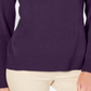 Karen Scott Women's Solid Long Sleeve Crew Neck Blouse Top Purple Size Petite Small