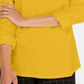 Charter Club Women's Supima Cotton Split Neck Top Yellow Size Petite L